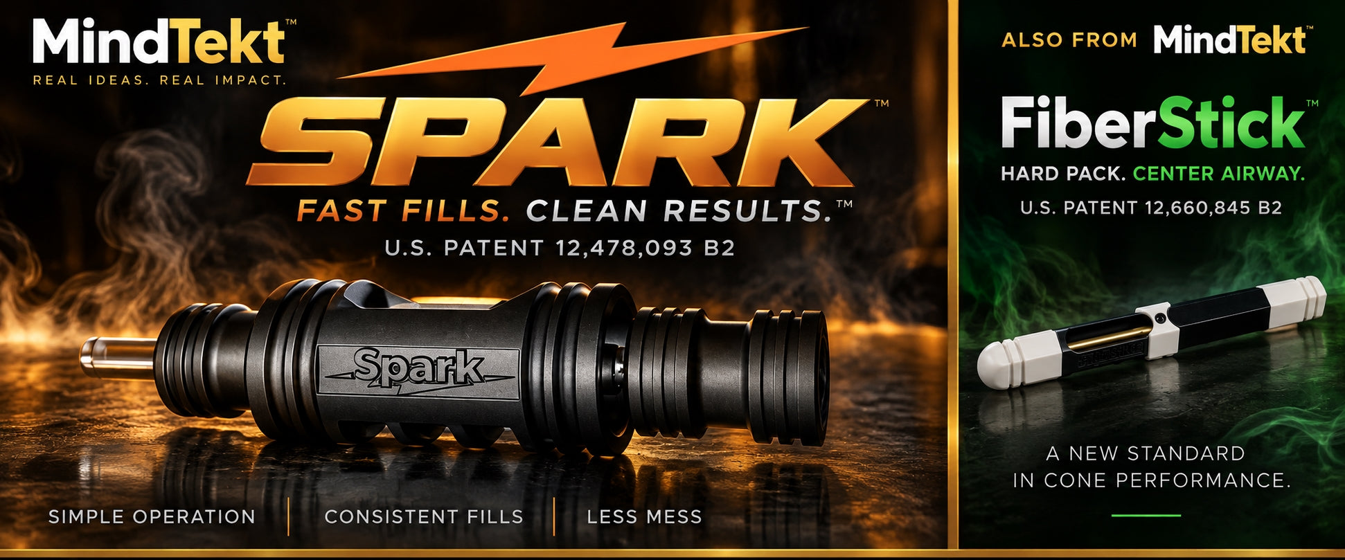 SPARK — fast fills, clean results. Also from MindTekt: FiberStick.
